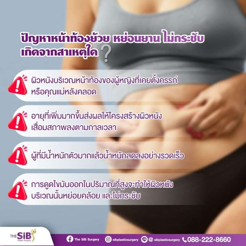 ผ่าตัดหนังหน้าท้อง ปัญหาหน้าท้องหย่อนคล้อย ศัลยกรรมตัดหนังหน้าท้อง